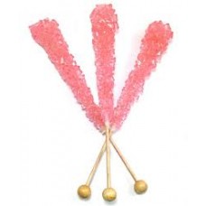 Rock Candy Crystal Sticks Wrapped Bubble Gum-10ct.